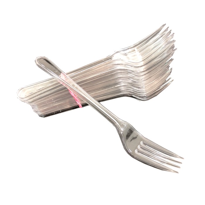 7" Heavy Duty Spoon/Fork (Clear) 2000PCS